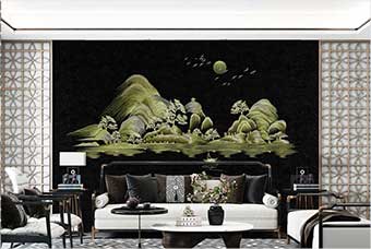 洛阳森佰汇航空纤维墙咔（湖光山色）